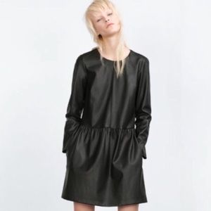 Zara faux leather dress